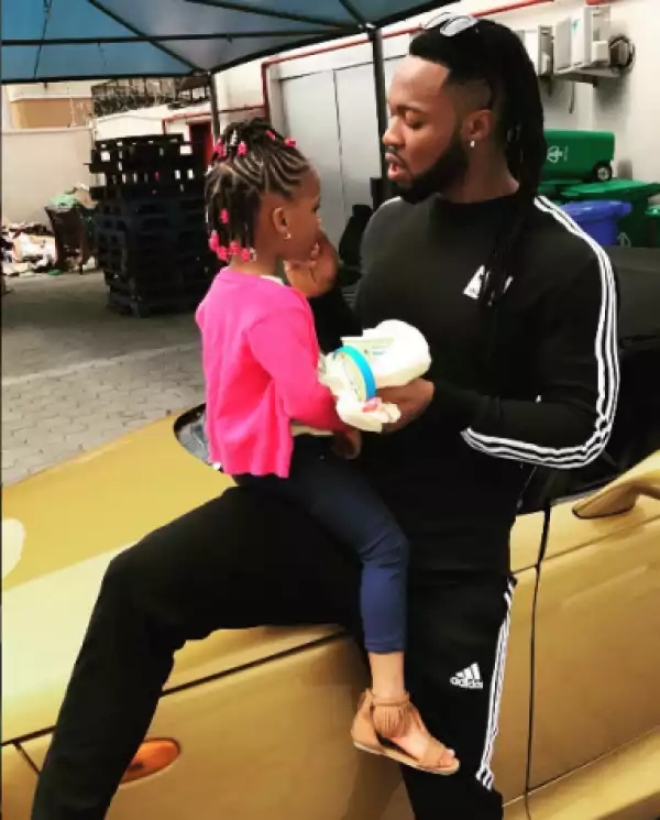 Singer Flavour Pictured With His First Daughter, Gabrielle